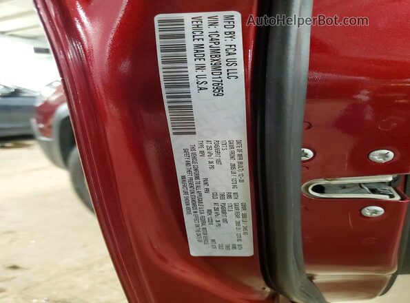 1C4PJMBX9MD176959 2021 JEEP CHEROKEE Red Widok naklejki z numerem VIN