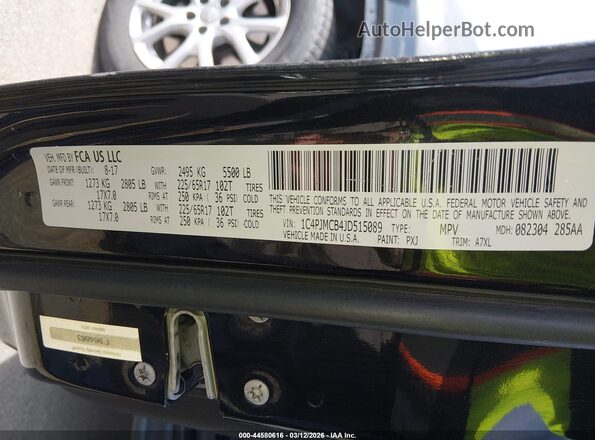 1C4PJMCB4JD515089 2018 JEEP CHEROKEE Черный Вид подкапотного пространства
