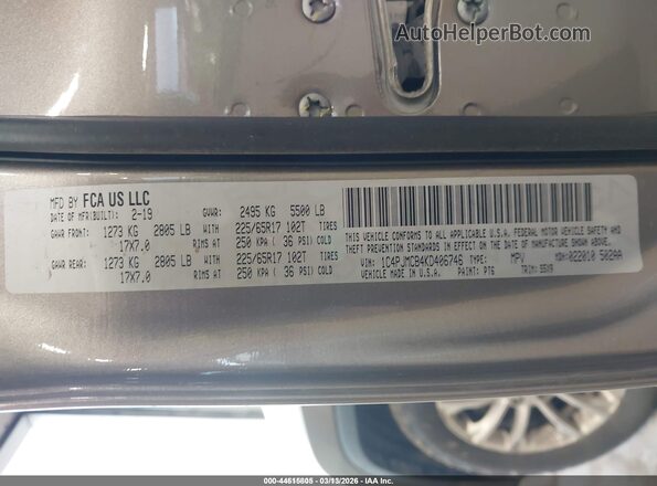 1C4PJMCB4KD406746 2019 JEEP CHEROKEE Brown 