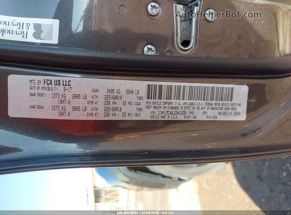 1C4PJMCX6JD541639 2018 JEEP CHEROKEE Gray Widok komory silnika