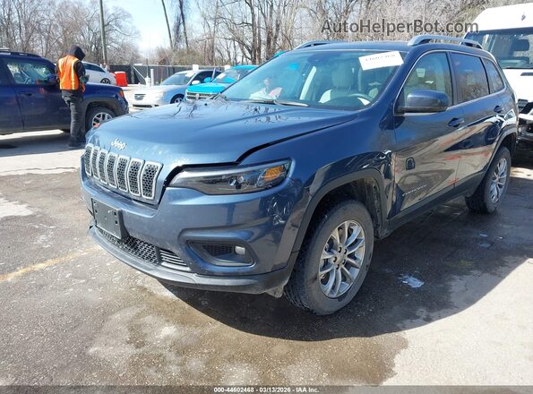 1C4PJMMX6MD238959 2021 JEEP CHEROKEE Blue წინა მარცხენა ხედი სამი მეოთხედიდან