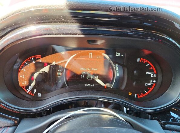 1C4RDHDG4SC558582 2025 DODGE DURANGO Red Вид щитка приладів