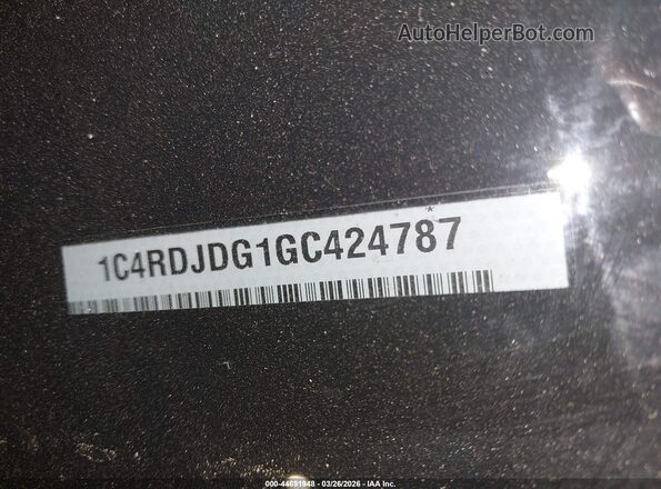 1C4RDJDG1GC424787 2016 DODGE DURANGO Black Widok komory silnika