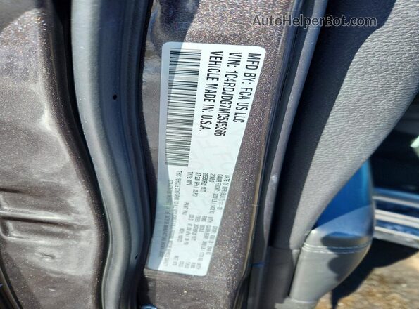 1C4RDJDG7MC545366 2021 DODGE DURANGO Charcoal Widok naklejki z numerem VIN