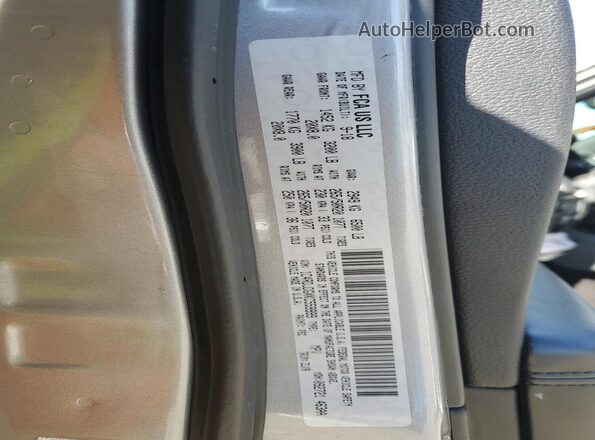 1C4RDJDGXKC559999 2019 DODGE DURANGO Silver Вид наклейки з VIN-кодом