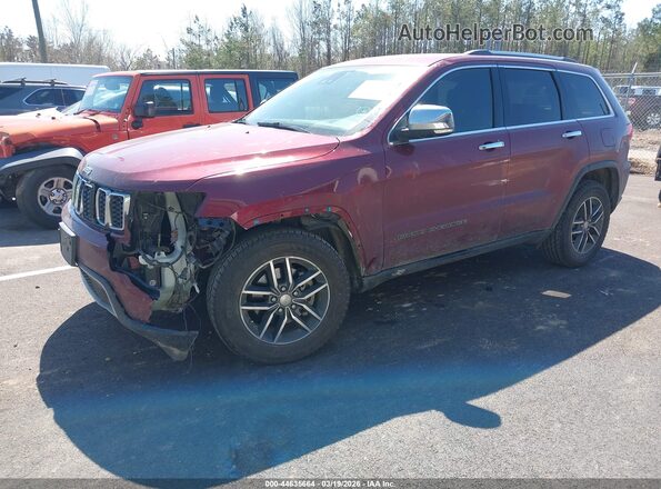 1C4RJEBG7JC437988 2018 JEEP GRAND CHEROKEE Red წინა მარცხენა ხედი სამი მეოთხედიდან