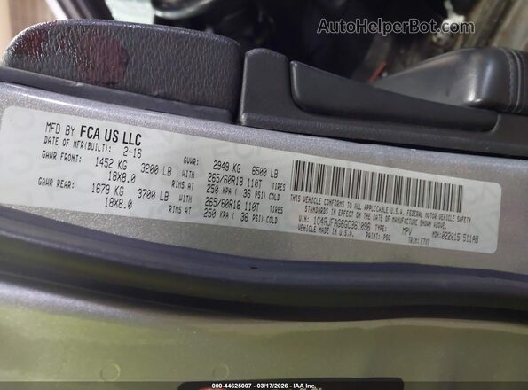 1C4RJFAG6GC361096 2016 JEEP GRAND CHEROKEE Gray Widok komory silnika