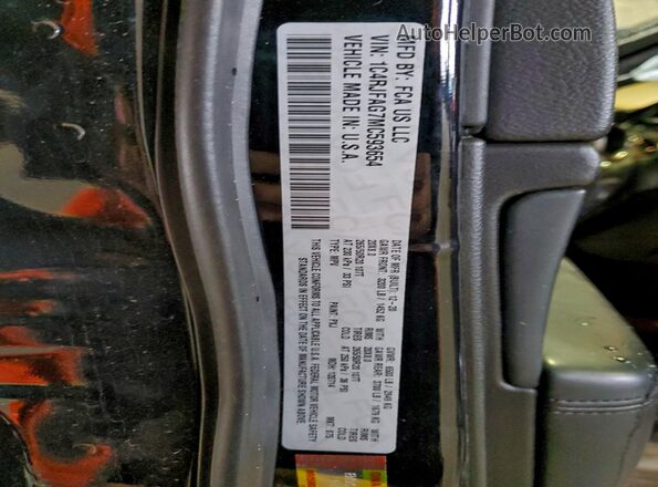 1C4RJFAG7MC593654 2021 JEEP GRAND Black VIN sticker view