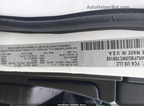 1C4RJFBG0MC709193 2021 JEEP GRAND CHEROKEE White Engine compartment view