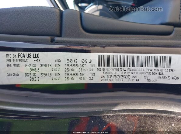 1C4RJFBG2KC554353 2019 JEEP GRAND CHEROKEE Purple Widok komory silnika
