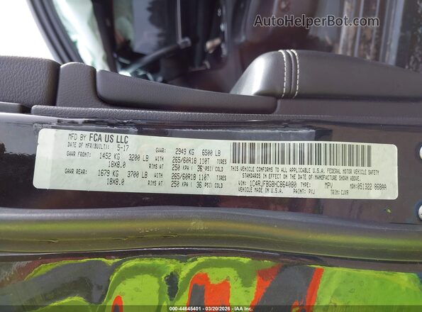 1C4RJFBG8HC864080 2017 JEEP GRAND CHEROKEE  Вид подкапотного пространства