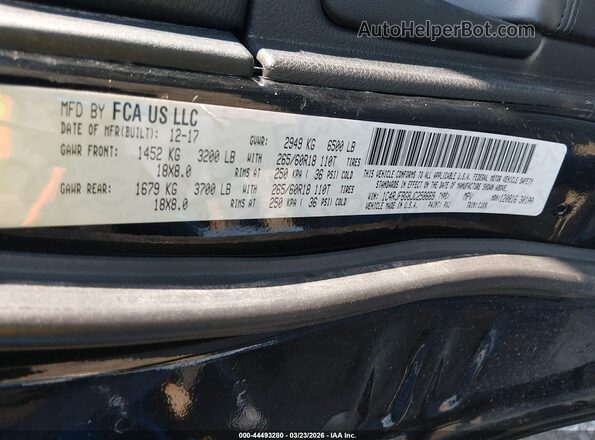 1C4RJFBG8JC258669 2018 JEEP GRAND CHEROKEE Черный Вид подкапотного пространства