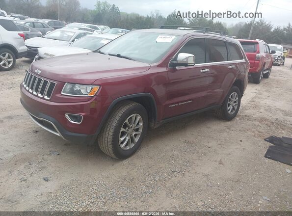 1C4RJFBG9GC409267 2016 JEEP GRAND CHEROKEE Бордовый Передняя левая четверть