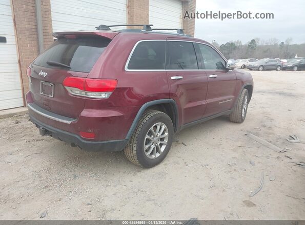 1C4RJFBG9GC409267 2016 JEEP GRAND CHEROKEE Бордовый Задняя правая четверть