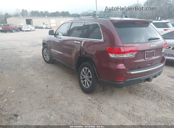 1C4RJFBG9GC409267 2016 JEEP GRAND CHEROKEE Бордовый Задняя левая четверть