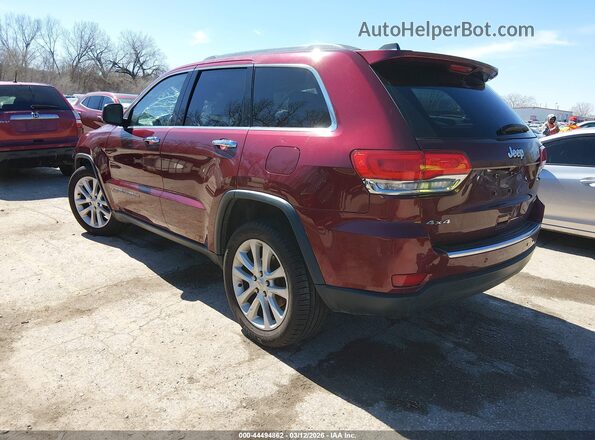 1C4RJFBGXHC663166 2017 JEEP GRAND CHEROKEE Red Trasero izquierdo