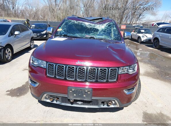 1C4RJFBGXHC663166 2017 JEEP GRAND CHEROKEE Red Vista del cuadro de instrumentos