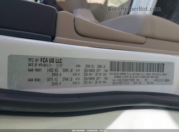 1C4RJFCG0HC772878 2017 JEEP GRAND CHEROKEE White Շարժիչի բաժամունքի տեսք