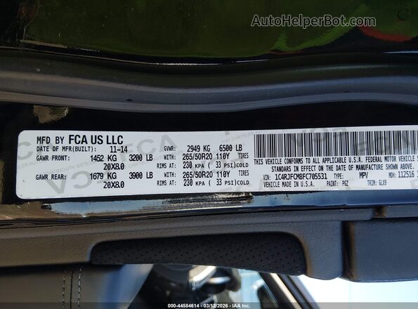 1C4RJFN96JC367869 2018 JEEP GRAND CHEROKEE Black Widok komory silnika