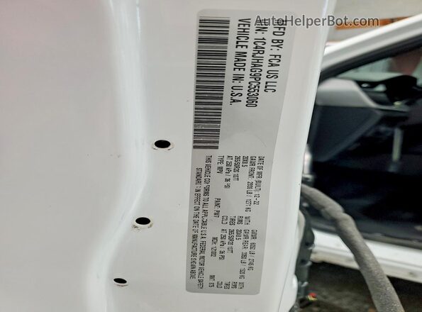 1C4RJHAG9PC553060 2023 JEEP GRAND Белый Панорамный вид салона 360°