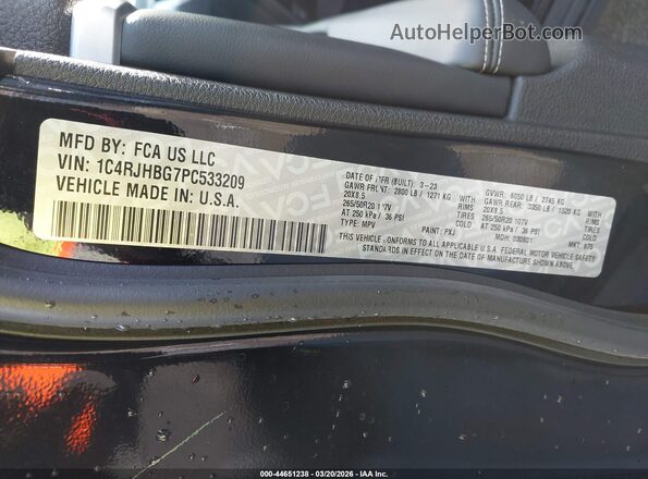 1C4RJHBG7PC533209 2023 JEEP GRAND CHEROKEE Black 