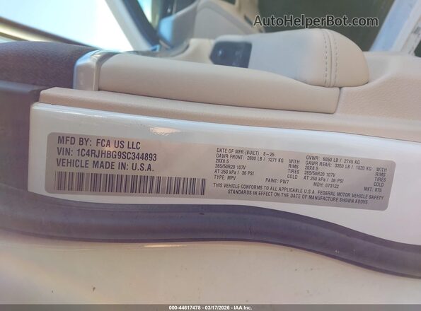 1C4RJHBG9SC344893 2025 JEEP GRAND CHEROKEE White Widok komory silnika