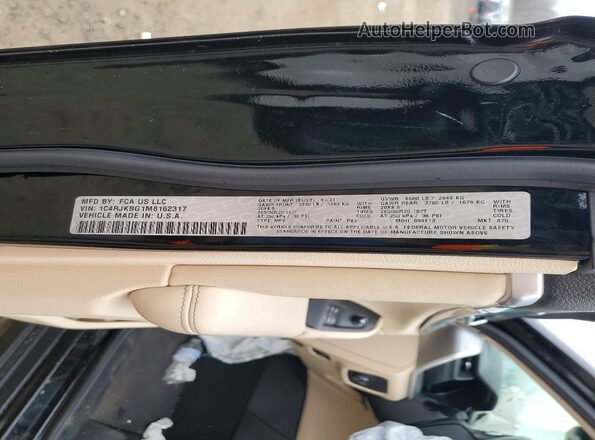 1C4RJKBG1M8162317 2021 JEEP GRAND Black Widok naklejki z numerem VIN