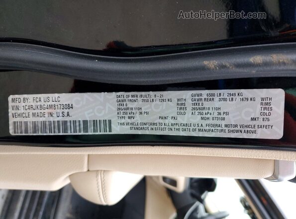 1C4RJKBG4M8173084 2021 JEEP GRAND Black 