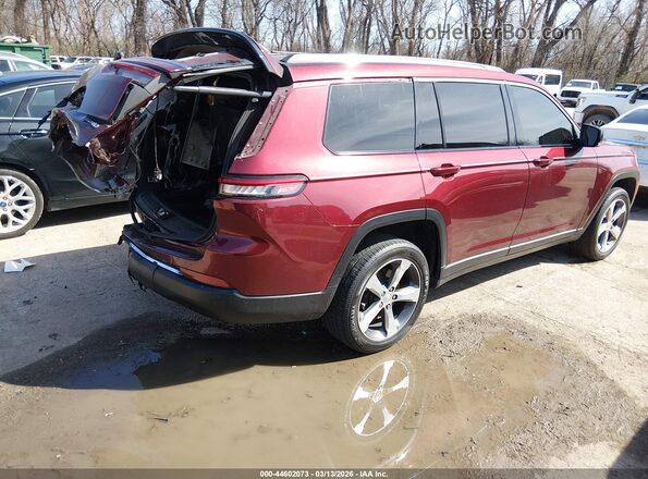 1C4RJKBG9M8101944 2021 JEEP GRAND CHEROKEE L Бордовый Задняя правая четверть