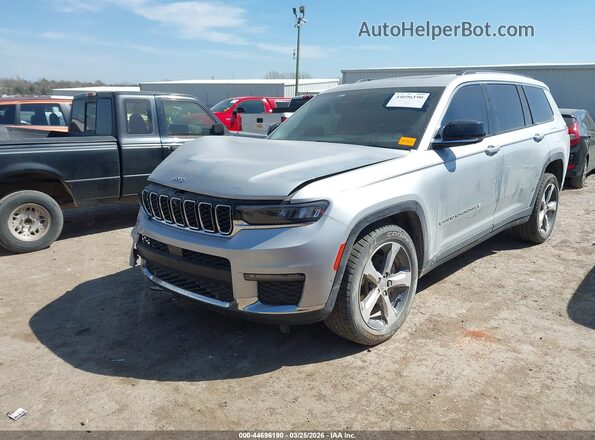 1C4RJKBG9M8105136 2021 JEEP GRAND CHEROKEE L Серебряный Передняя левая четверть