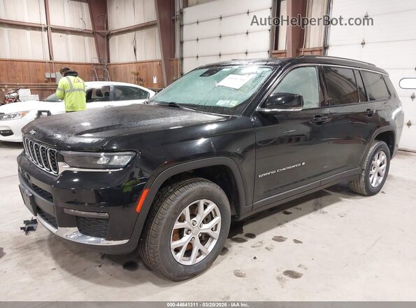 1C4RJKBGXM8112631 2021 JEEP GRAND CHEROKEE L Black Առջևի ձախ երեք քառորդ տեսարան