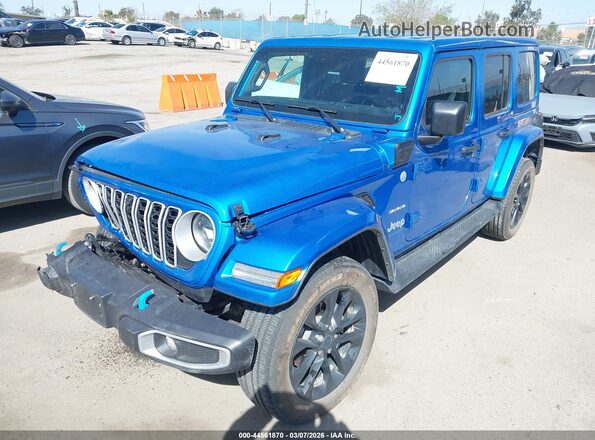 1C4RJXP65RW128011 2024 JEEP WRANGLER Blue წინა მარცხენა ხედი სამი მეოთხედიდან