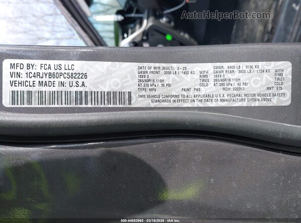 1C4RJYB60PC582226 2023 JEEP GRAND CHEROKEE 4XE Gray 