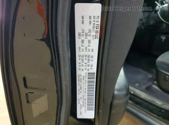 1C4SDHFT1JC159834 2018 DODGE DURANGO Black Widok naklejki z numerem VIN
