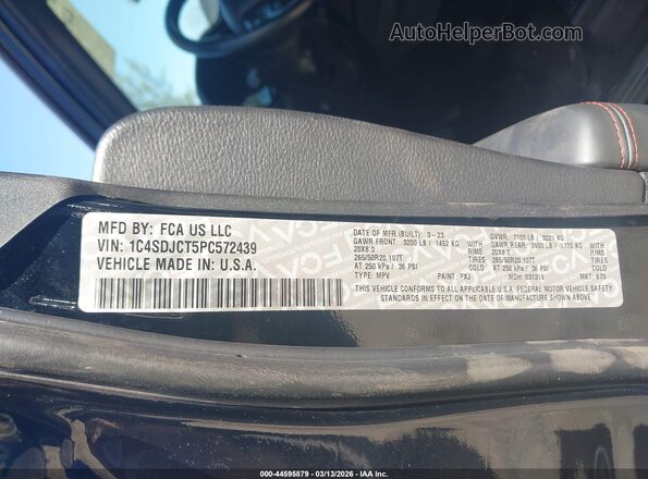 1C4SDJCT5PC572439 2023 DODGE DURANGO Black 