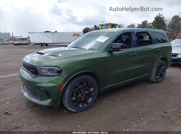 1C4SDJCTXMC520929 2021 DODGE DURANGO Green Vista tres cuartos delantera izquierda