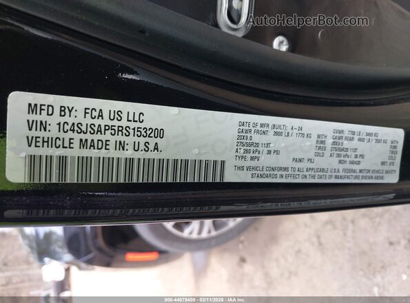 1C4SJSAP5RS153200 2024 JEEP WAGONEER L Black 
