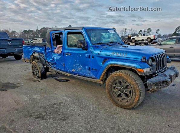 1C6HJTAG7ML613600 2021 JEEP GLADIATOR Blue Передня права чверть
