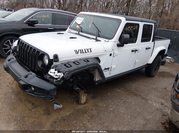 1C6HJTAG7NL151430 2022 JEEP GLADIATOR White Առջևի ձախ երեք քառորդ տեսարան
