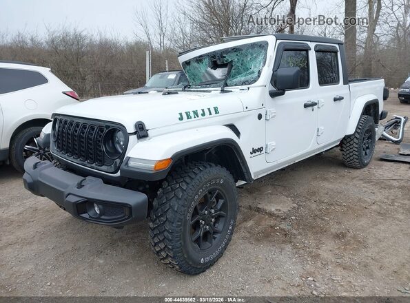 1C6HJTAG7RL134276 2024 JEEP GLADIATOR Белый Передняя левая четверть