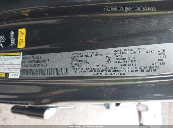 1C6HJTAG9RL109976 2024 JEEP GLADIATOR Gray Engine compartment view