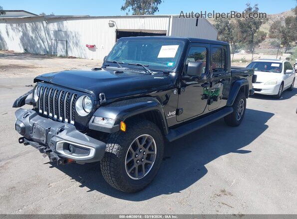 1C6HJTFG2ML606823 2021 JEEP GLADIATOR Black Առջևի ձախ երեք քառորդ տեսարան