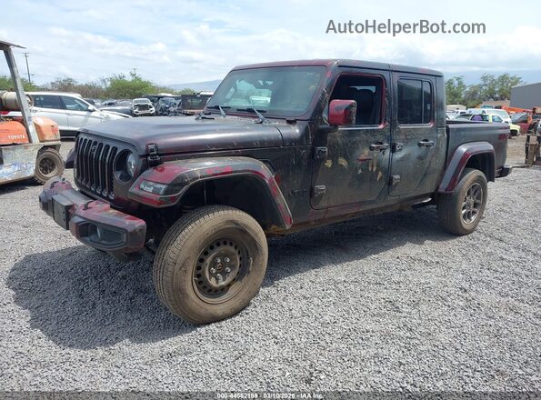1C6HJTFGXML567088 2021 JEEP GLADIATOR Maroon Przód lewy