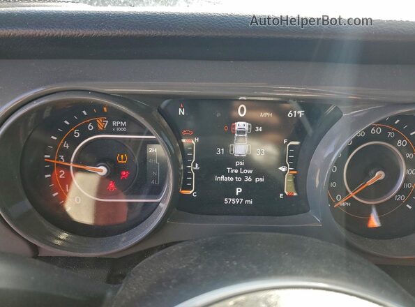 1C6JJTAG5ML599892 2021 JEEP GLADIATOR Gray Вид щитка приладів
