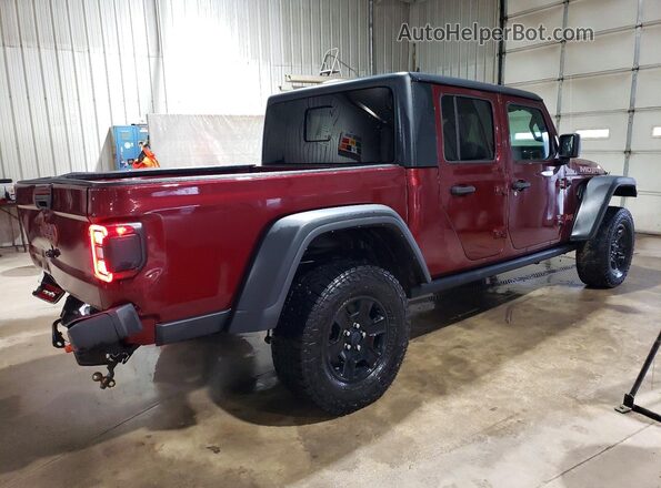 1C6JJTEG3ML581823 2021 JEEP GLADIATOR Burgundy Trasero derecho