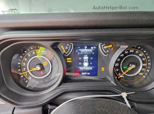 1C6PJTAG0SL522094 2025 JEEP GLADIATOR Белый Вид щитка приборов