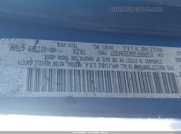 1C6RR6FG6KS594337 2019 RAM 1500 CLASSIC Blue Vista del compartimento del motor