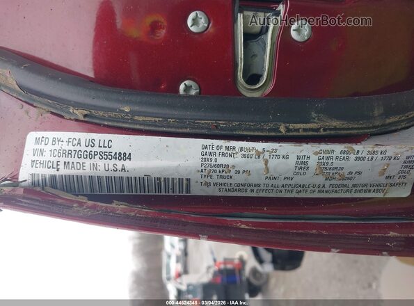 1C6RR7GG6PS554884 2023 RAM 1500 CLASSIC Red Engine compartment view