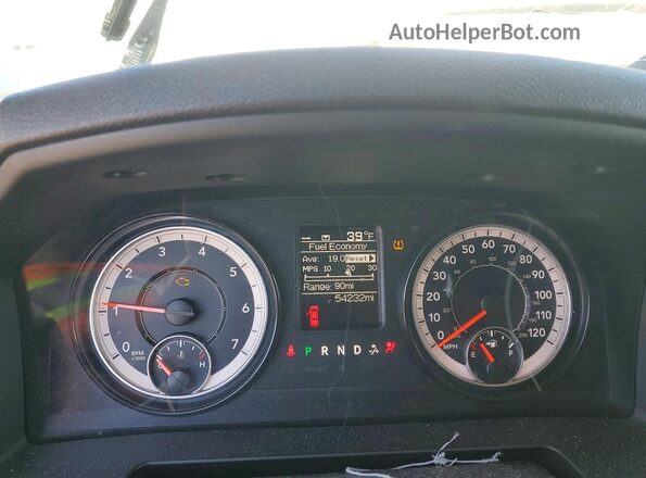 1C6RR7LG8MS532127 2021 RAM 1500 White Instrument cluster view