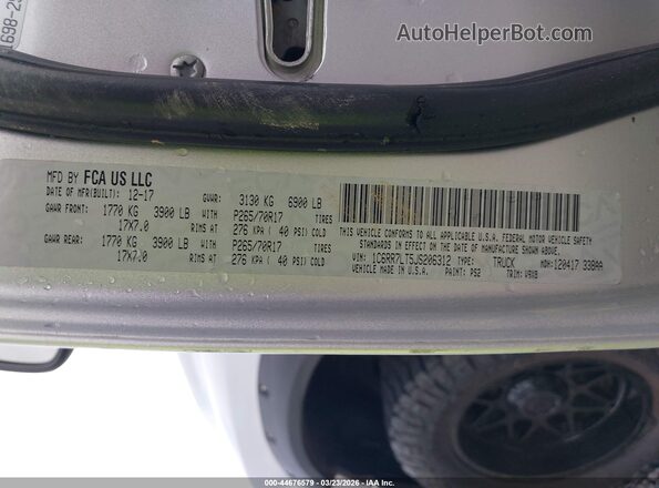1C6RR7LT5JS206312 2018 RAM 1500 Silver 